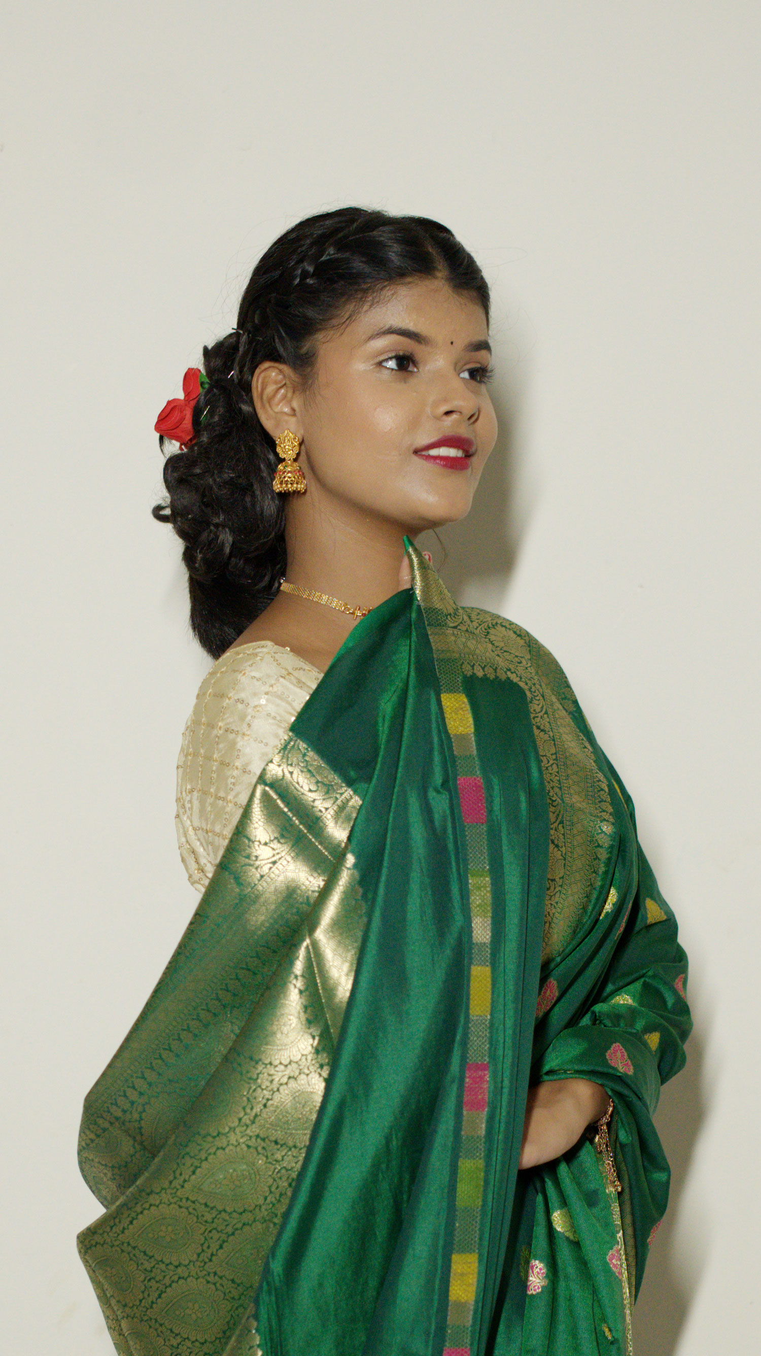 Harit Raj Mashru Katan Banarasi Saree
