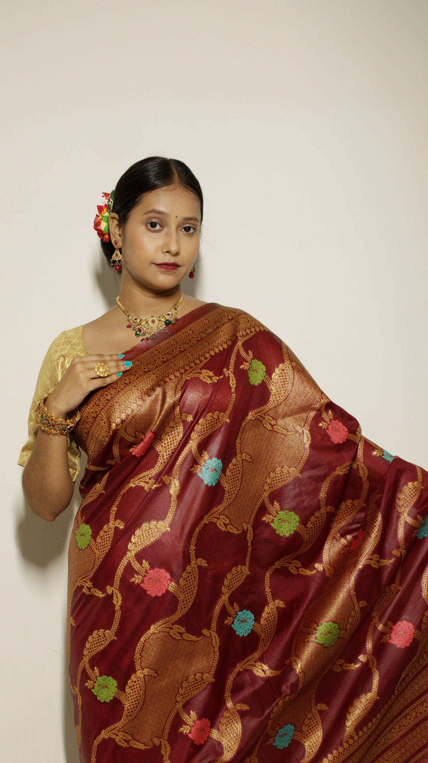 Rajrang Banarasi Katan Rangkat Silk Saree